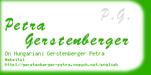 petra gerstenberger business card